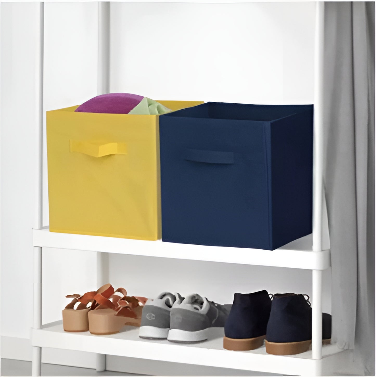 Foldable Canvas Storage Boxes For Clothes, Toys& Closet Organizer