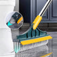 2-in-1 Floor Scrubber Brush with Wiper for Kitchen, Washroom, Bathroom
