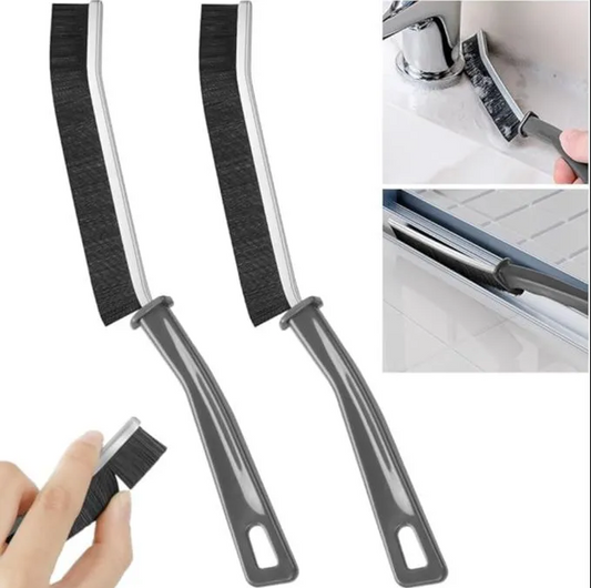 2 PCS Hard Bristle Crevice Cleaning Brush | Multi-Purpose Gap Cleaning Tool for Kitchen, Bathroom, Tiles & Window Tracks