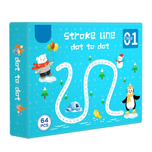 A4 kids learning and Tracing Activity,64 pages dot to dot work book activity