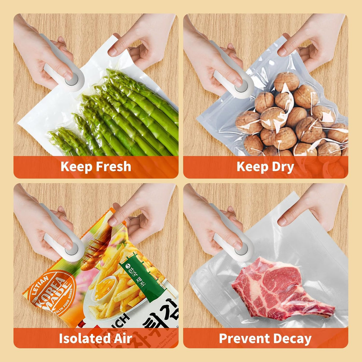 2 in 1 Mini Bag Sealer & Cutter Portable Thermal Heat Sealing Machine with cutter