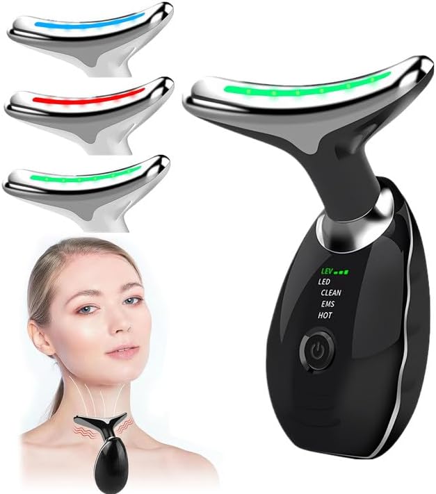 LED Face & Neck Lifting Massager/ Anti Aging Wrinkle Remover &Skin Tightening Device