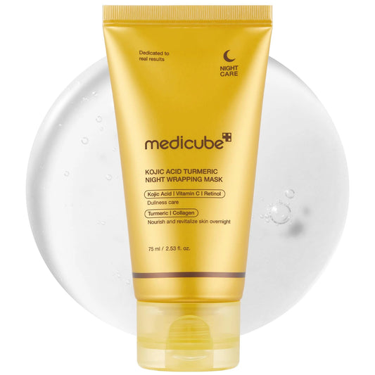 Medicube Turmeric Overnight Wrapping Peel Off Mask 75ml Korean Skincare With Collagen For Glowing Elastic Skin - Made In Korea