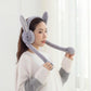 Cute Jumping Rabbit Earmuffs Hat with Moving Ears – Plush Airbag Toy Cap for Kids (Random Color)