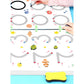 A4 kids learning and Tracing Activity,64 pages dot to dot work book activity