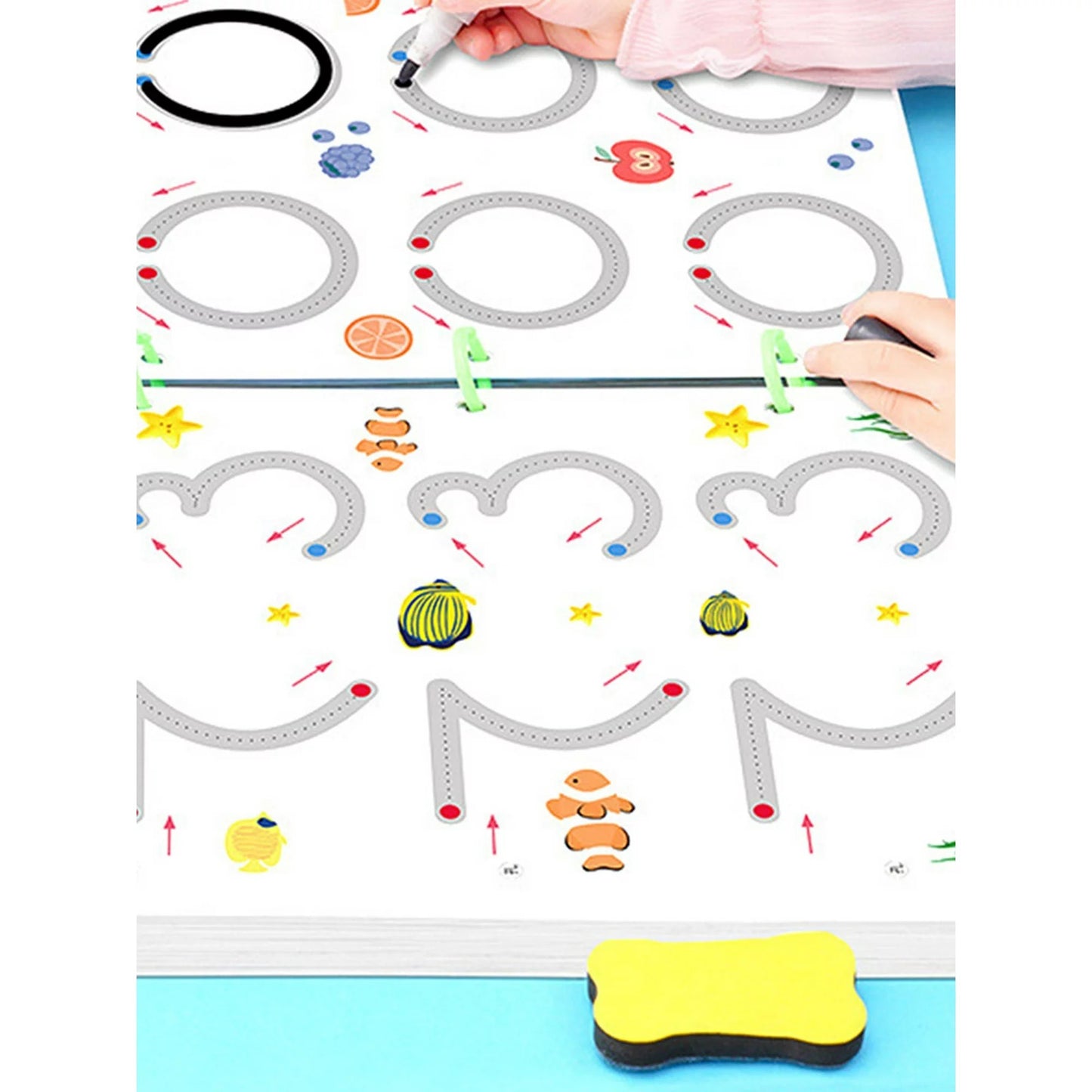 A4 kids learning and Tracing Activity,64 pages dot to dot work book activity