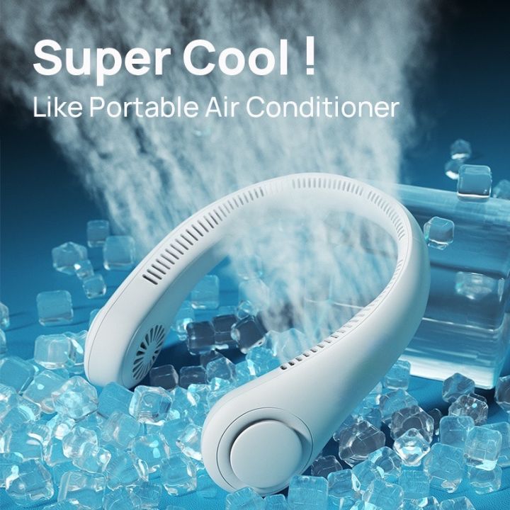 USB Rechargeable Neck Fan | 3 Modes Fan Speed | C-Type Charging Cable Included