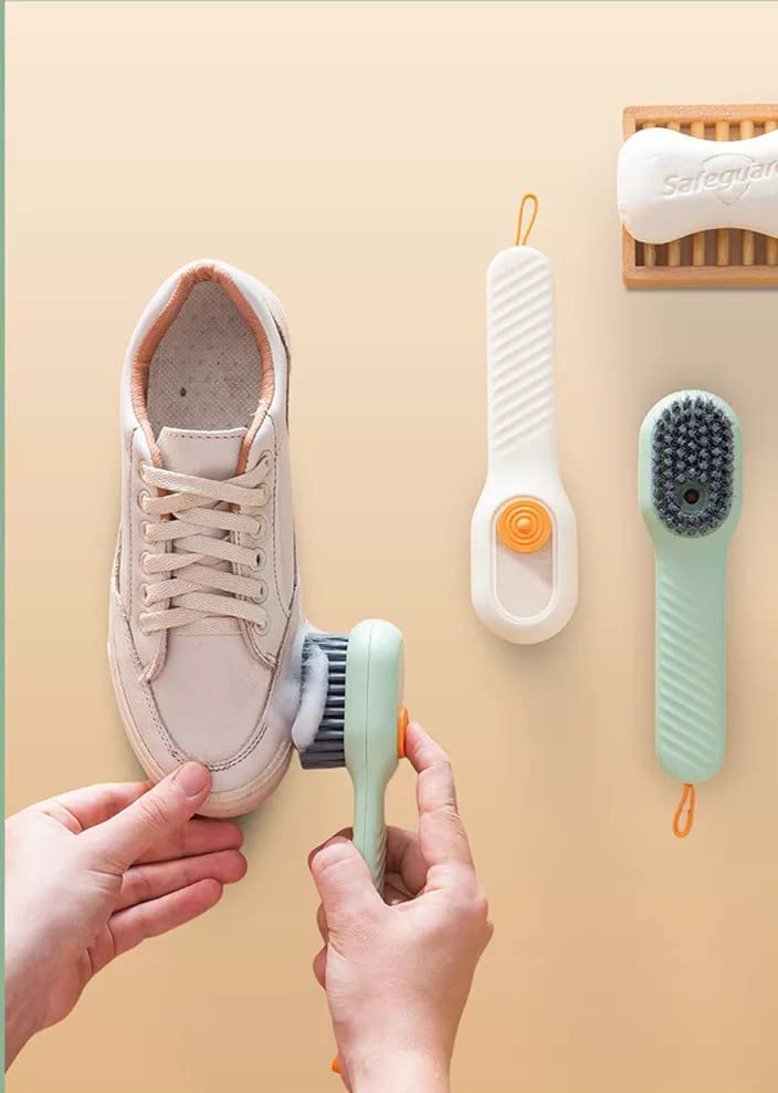Automatic Liquid Multifunctional, Shoe Brush, Press type shoe cleaning Brush with liquid for Sneakers & Leather